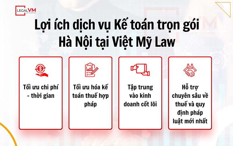Lợi ích của việc sử dụng dịch vụ kế toán trọn gói tại Hà Nội cả Việt Mỹ Law