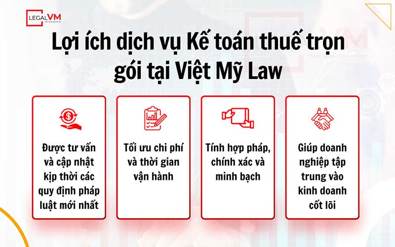 Lợi ích của việc sử dụng dịch vụ kế toán thuế trọn gói tại Việt Mỹ Law