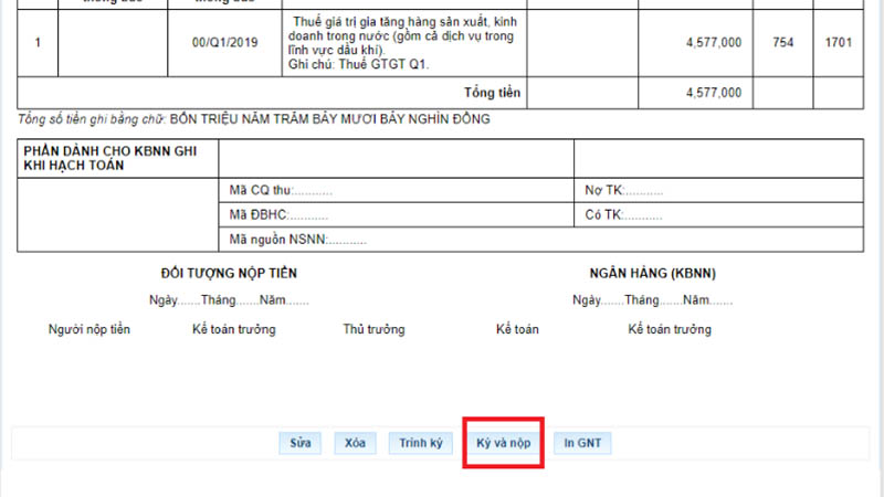 Bước 4: Xác nhận giao dịch và lưu chứng từ