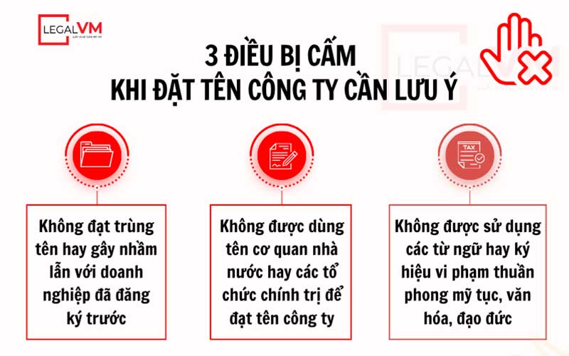 3 điều bị cấm khi đặt tên công ty