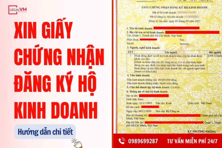 Xin giấy chứng nhận đăng ký hộ kinh doanh