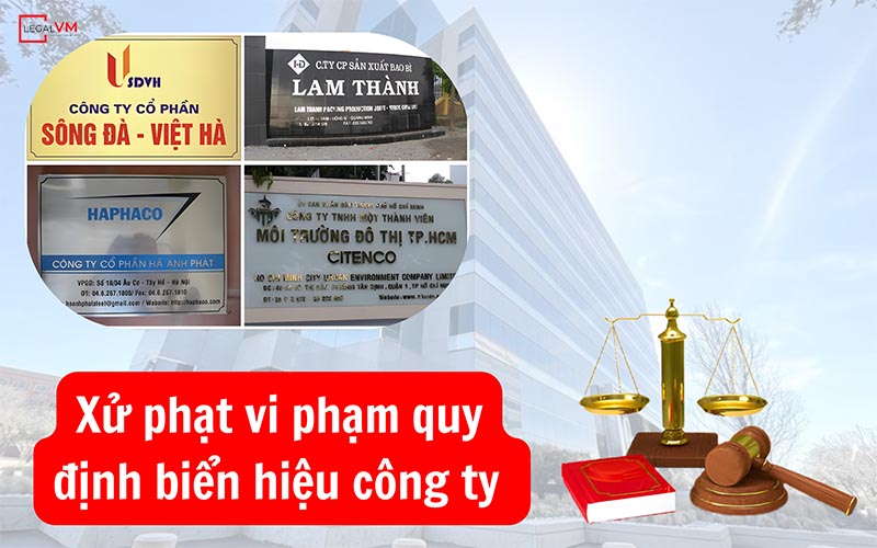 Quy định xử phạt vi phạm biển hiệu công ty