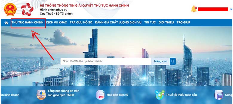 cách kê khai thuế hộ kinh doanh bằng cổng dịch vụ công quốc gia