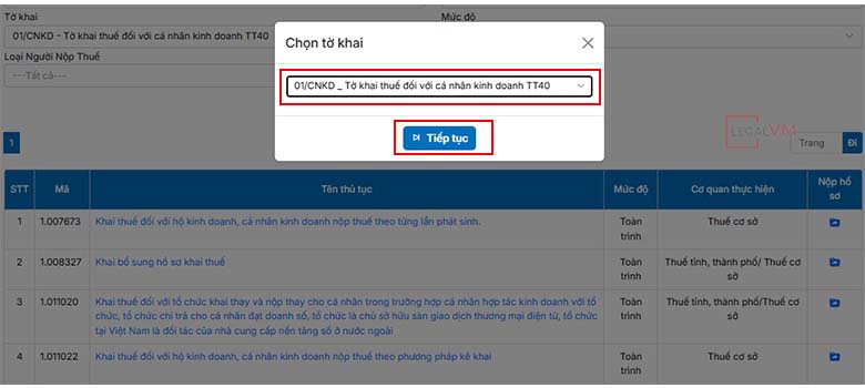 cách kê khai thuế hộ kinh doanh bằng cổng dịch vụ công quốc gia