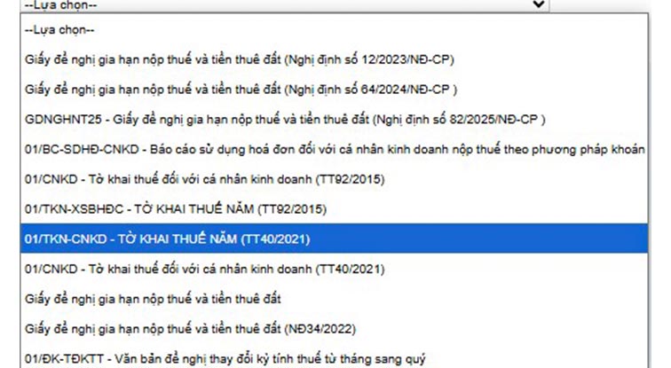 Cách kê khai thuế hộ kinh doanh bằng cổng thông tin thuế điện tử