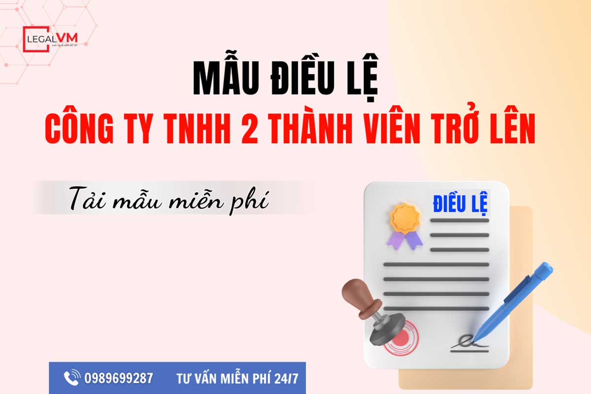 Mẫu điều lệ công ty TNHH 2 thành viên trở lên