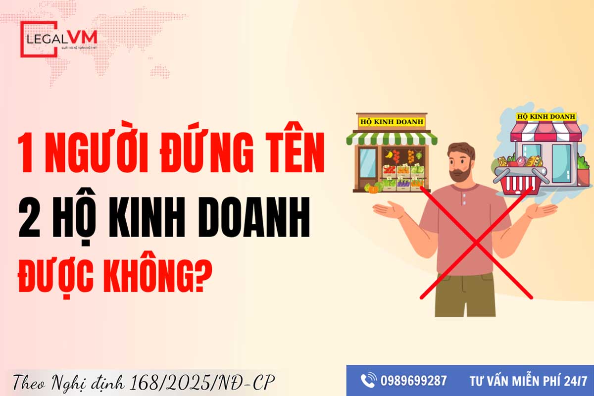 Một người đứng tên 2 hộ kinh doanh được không?